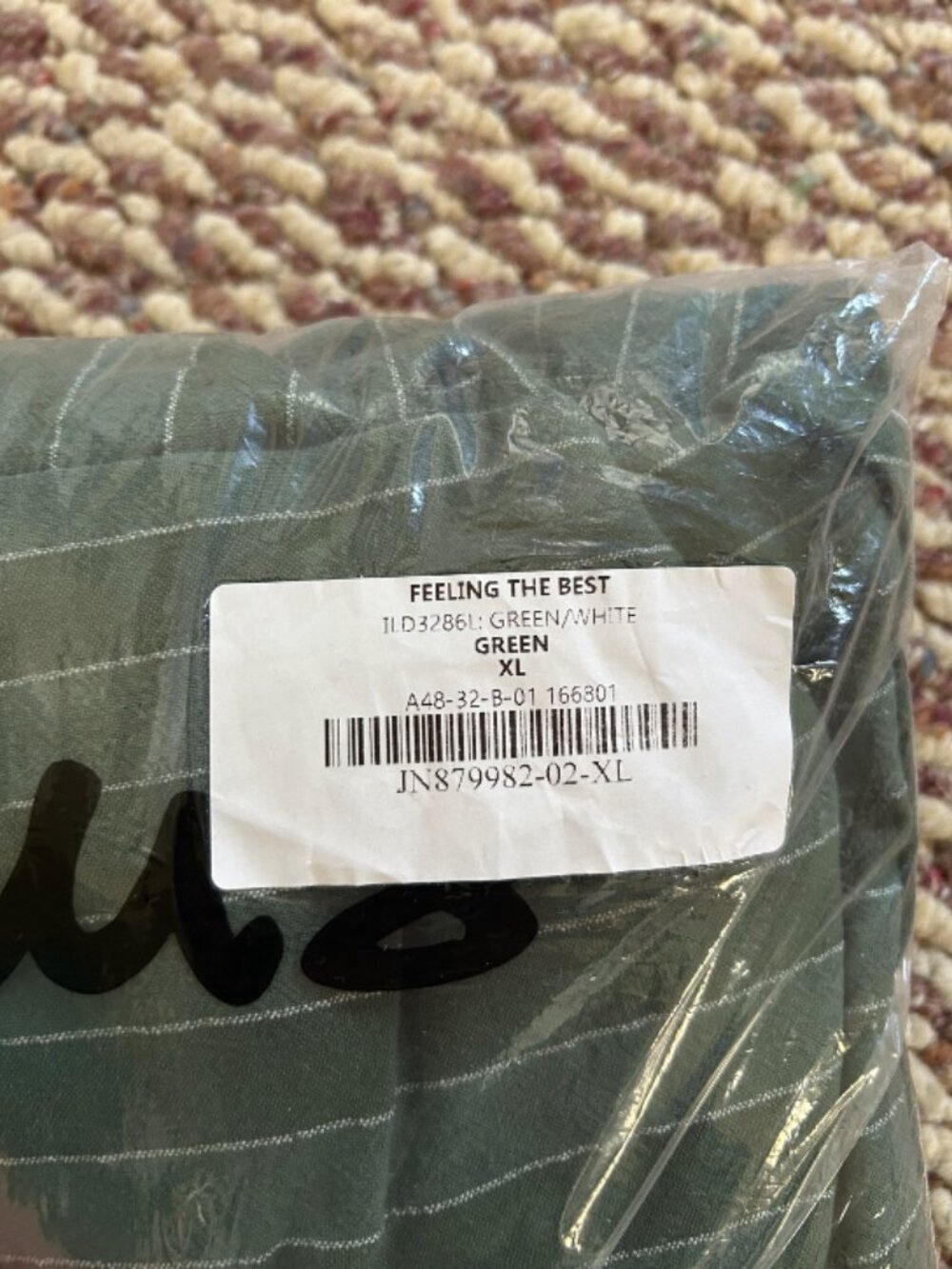 Lulus Feeling the Best Green Striped Tie-Back Midi Dress with Pockets XL - Picture 6 of 7